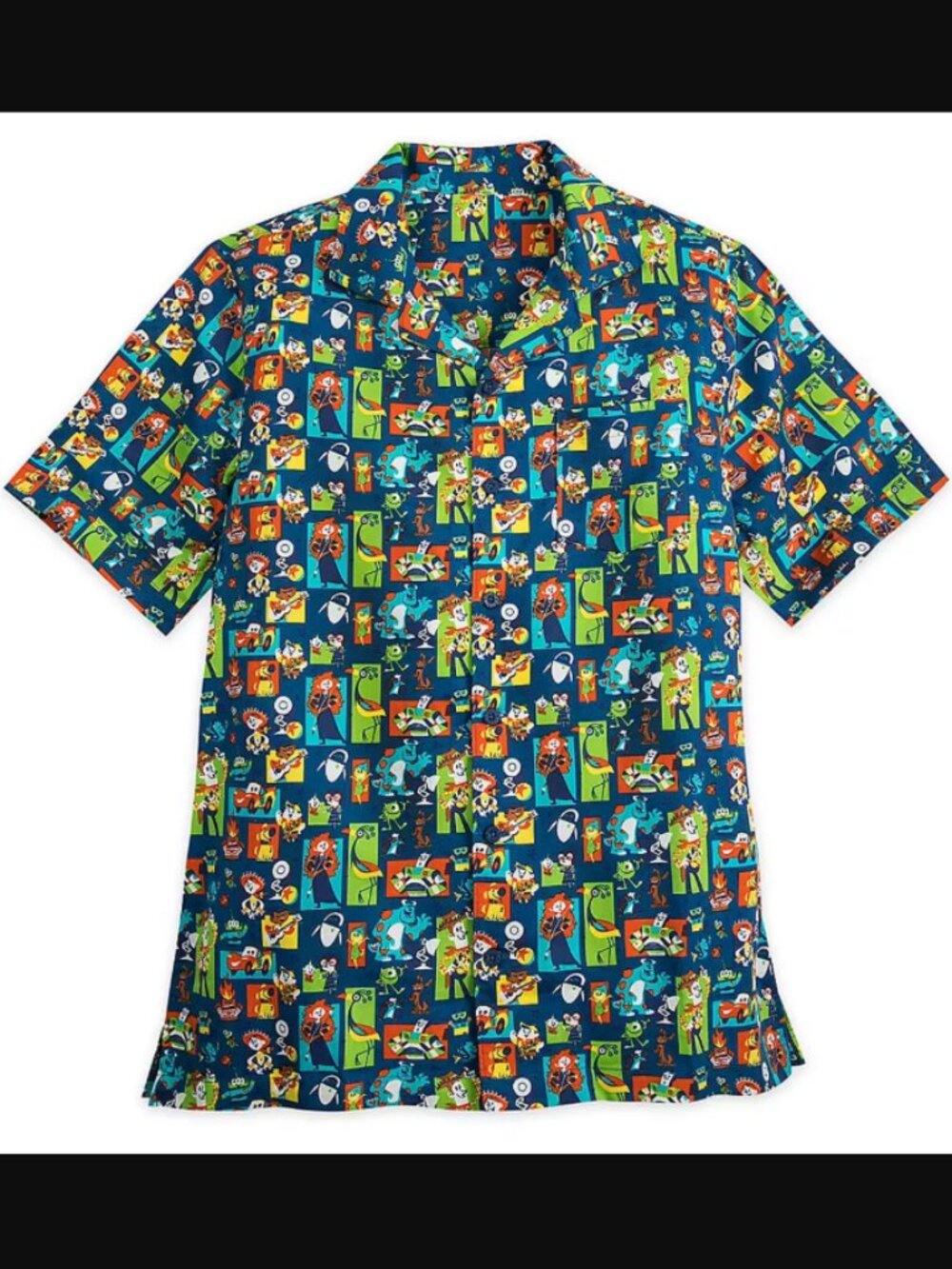 Mens L Disney PIXAR Camp Hawaiian SHIRT Toy Story Nemo UP Cars Incredibles Large